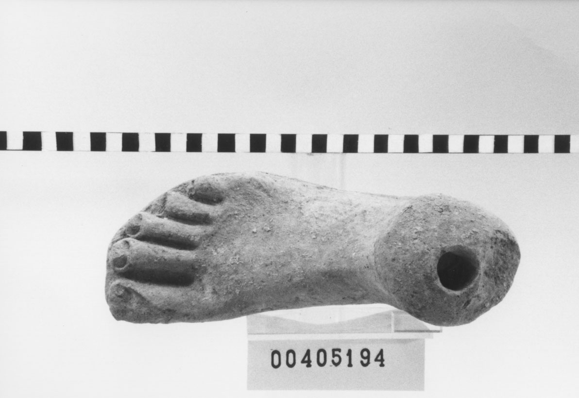 Piede destro (Votivo anatomico, Fregellae, tipo ND II) (III a.C, II a.C)