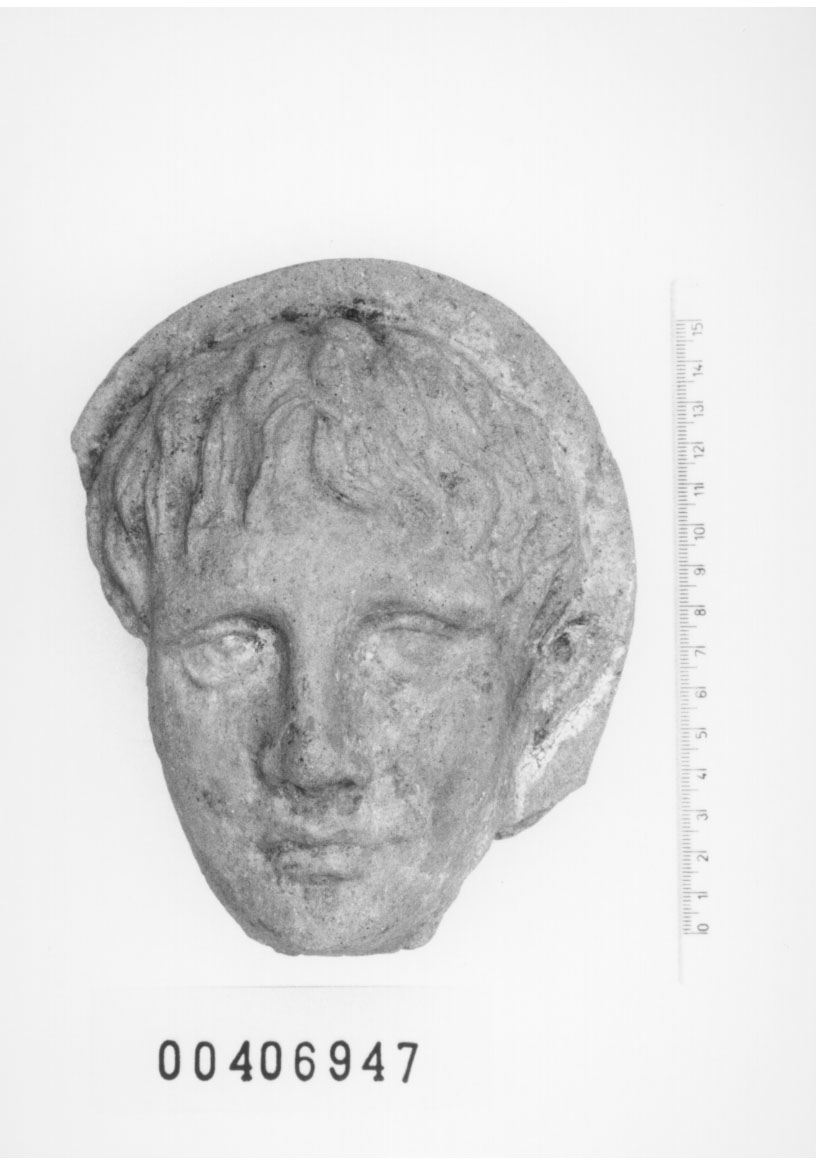 Figura maschile (Testa, Fregellae, tipo A 1 I gamma b) (III a.C, II a.C)