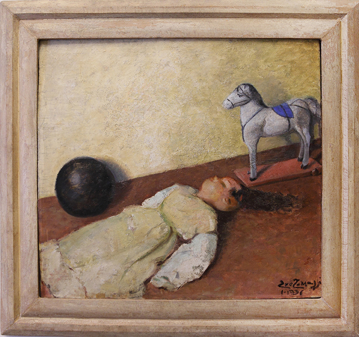 I giocattoli del bambino povero, Natura morta (dipinto) di Tomassi Ero (sec. XX d.C)