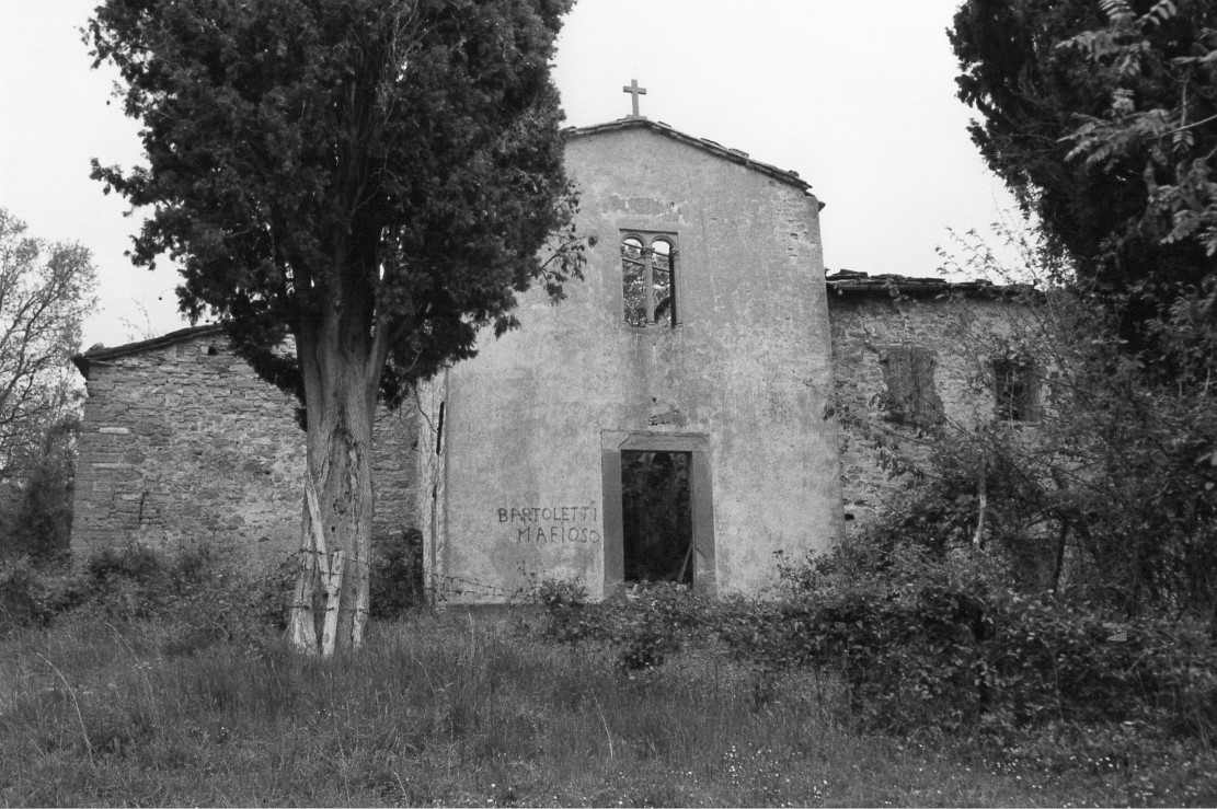 Ex Chiesa Parrocchiale di S.Giuliano in Querciolano (chiesa, parrocchiale) - Portico e San Benedetto (FC)  (XVIII, fine)