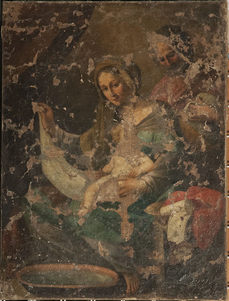 Natività di Maria Vergine (dipinto, opera isolata) - ambito Italia centro-settentrionale (metà/ metà secc. XVI/ XVII)