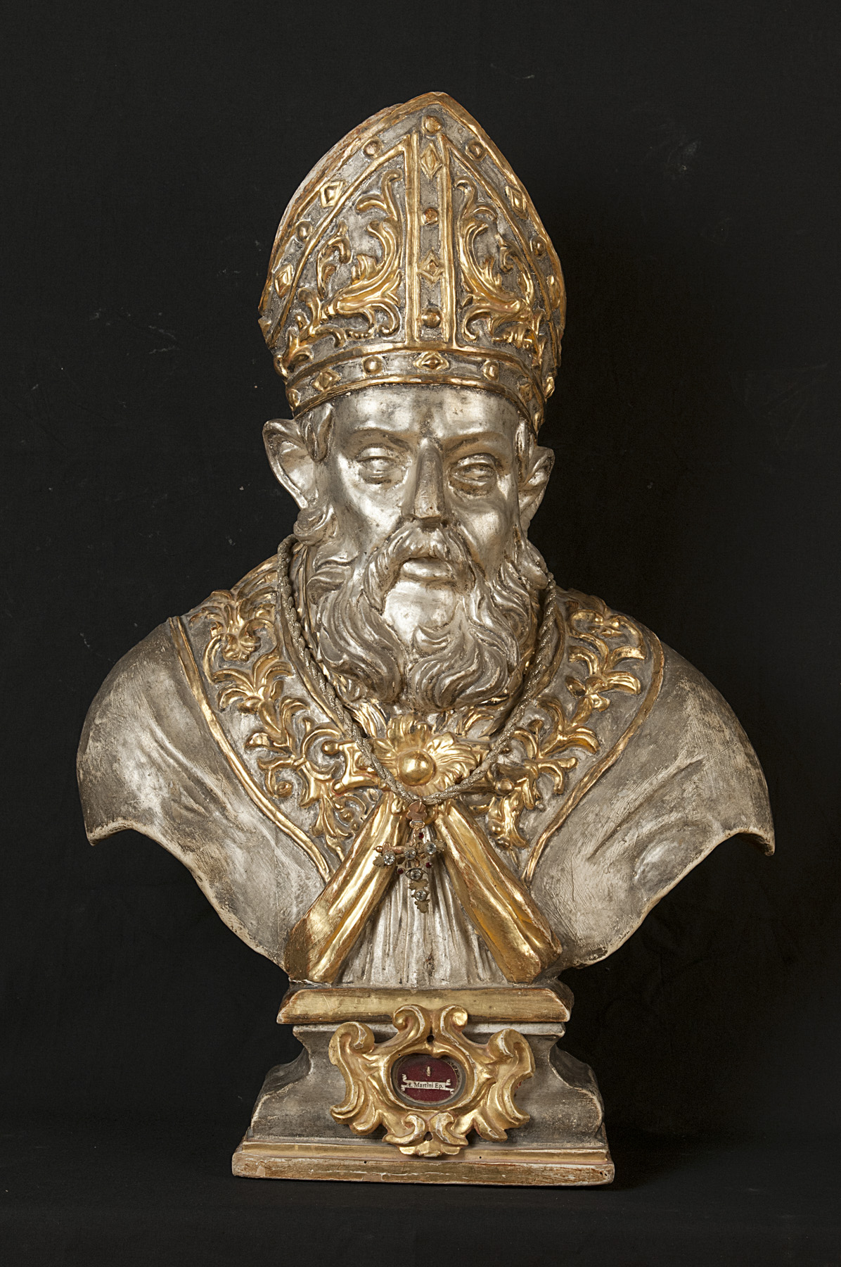 San Martino (reliquiario a busto, opera isolata) - bottega umbra (sec. XVIII)