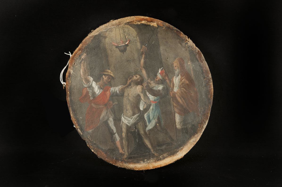 secondo mistero doloroso: flagellazione di Cristo (dipinto, elemento d'insieme) - ambito umbro (prima metà XVII)