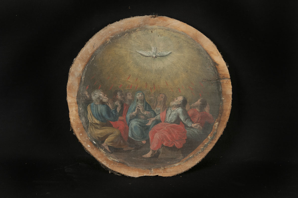 terzo mistero glorioso: discesa dello Spirito Santo (dipinto, elemento d'insieme) - ambito umbro (prima metà XVII)