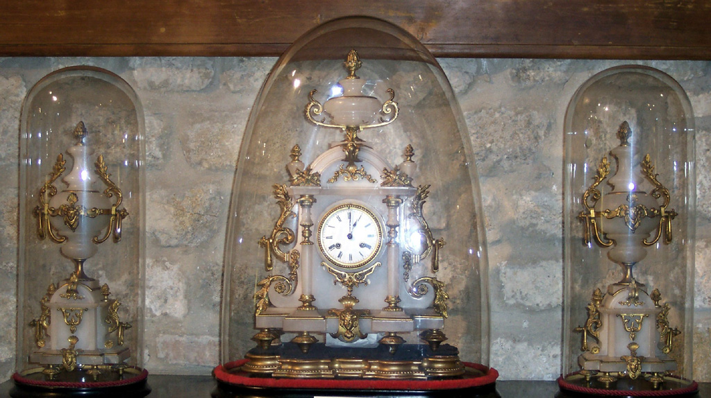 orologio (orologio - da tavolo, insieme) - bottega volterrana (fine sec. XIX)