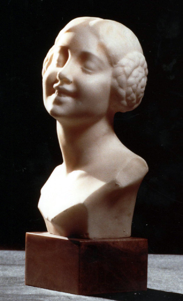 Busto di fanciulla, busto femminile (busto, opera isolata) - bottega volterrana (secc. XIX/ XX)