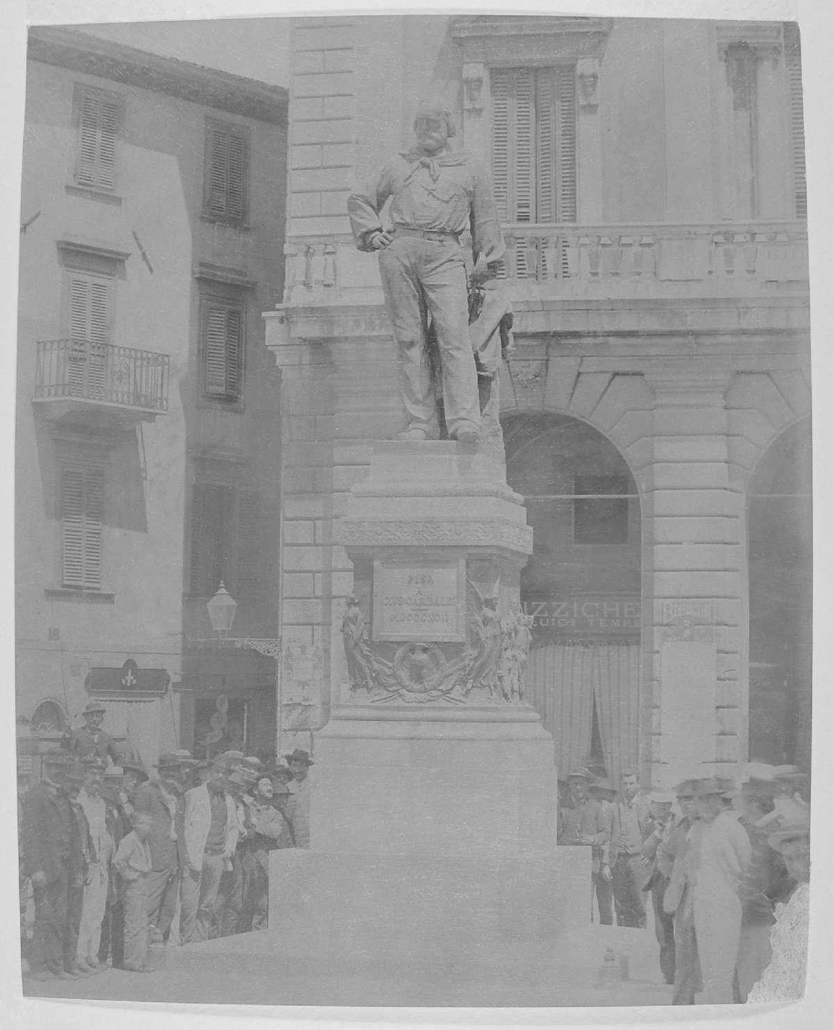 Pisa - Piazza Garibaldi (positivo) di Anonimo (XIX/ XX)