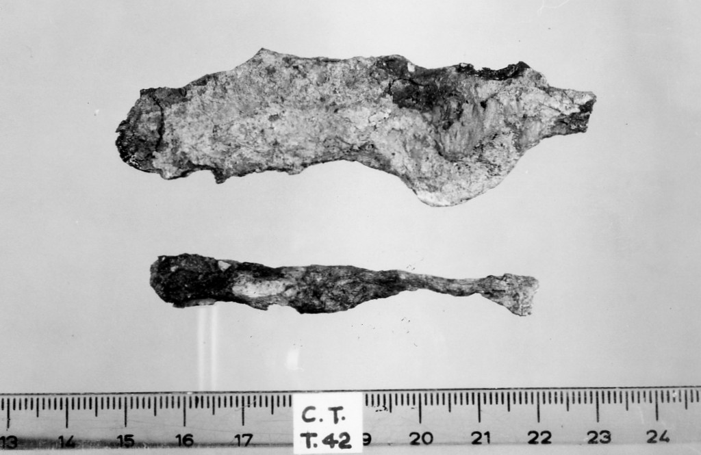 scudo/ frammento - deposizione longobarda (prima metà sec. VII d.C)