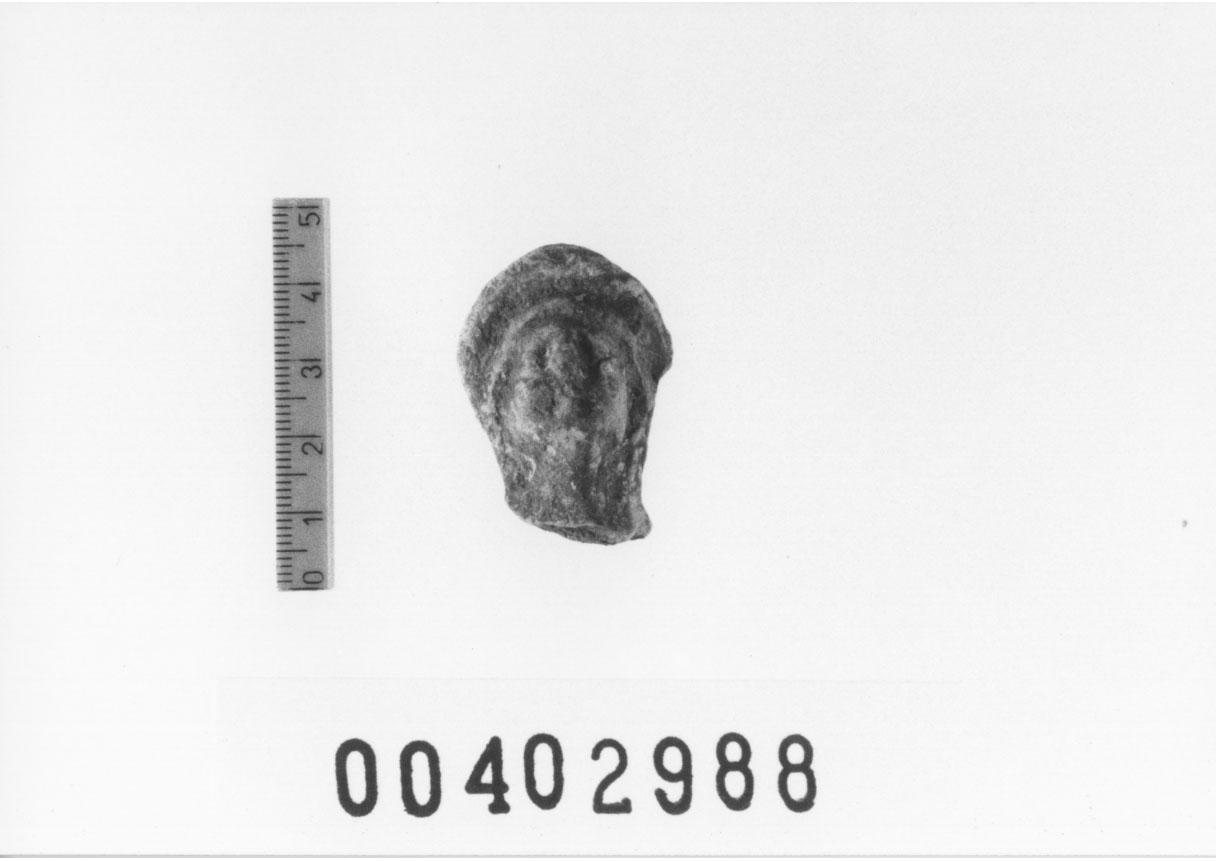 Figura femminile (Testa di statuetta, Comella, gruppo C I a 10) (III a.C, II a.C, I a.C)