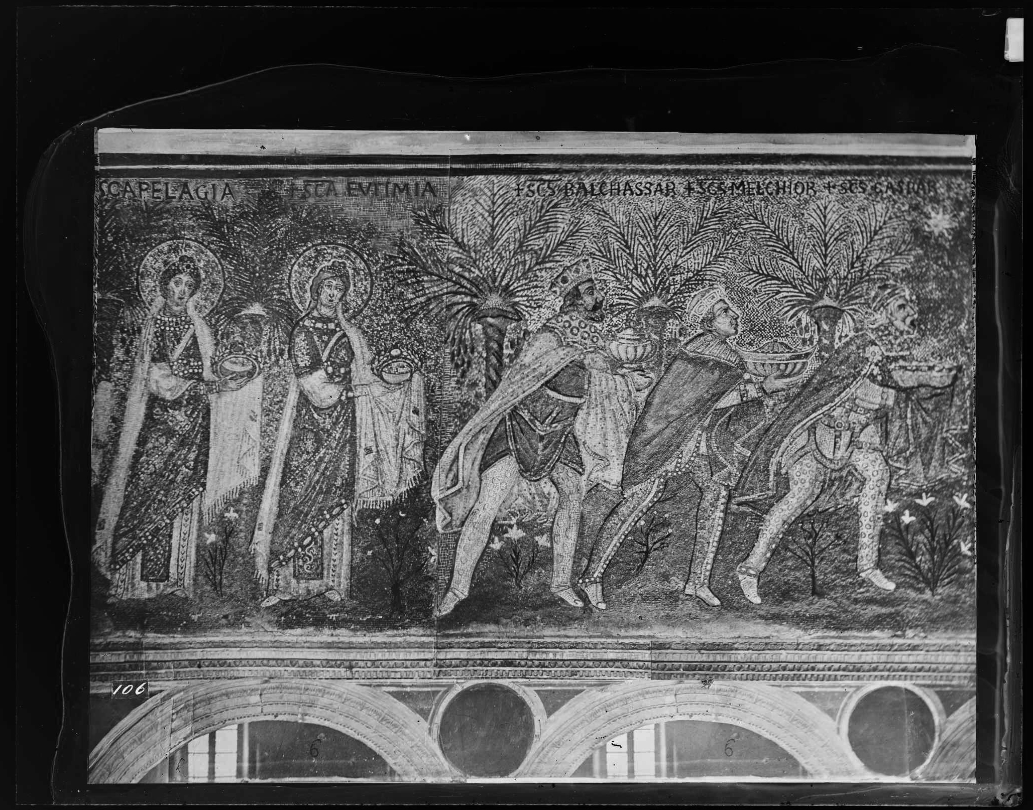Italia - Emilia-Romagna - Ravenna - Basilica di Sant'Apollinare Nuovo (negativo) di Ricci, Luigi (XIX)