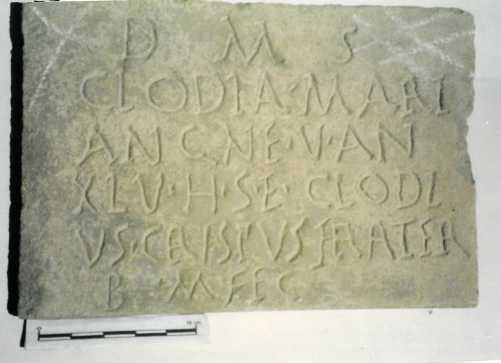 lastra/ sepolcrale, con iscrizione - ambito latino (ultimo quarto sec. I d.C)