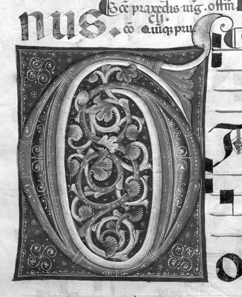 lettera G (miniatura) - ambito fiorentino-aretino (sec. XIII)