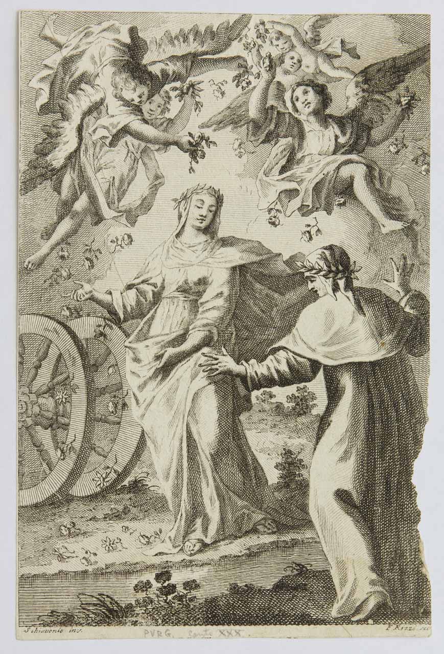 Purgatorio, canto XXX (stampa, serie) di Ricci Filippo, Schiavone Michele - ambito veneto (metà XVIII)