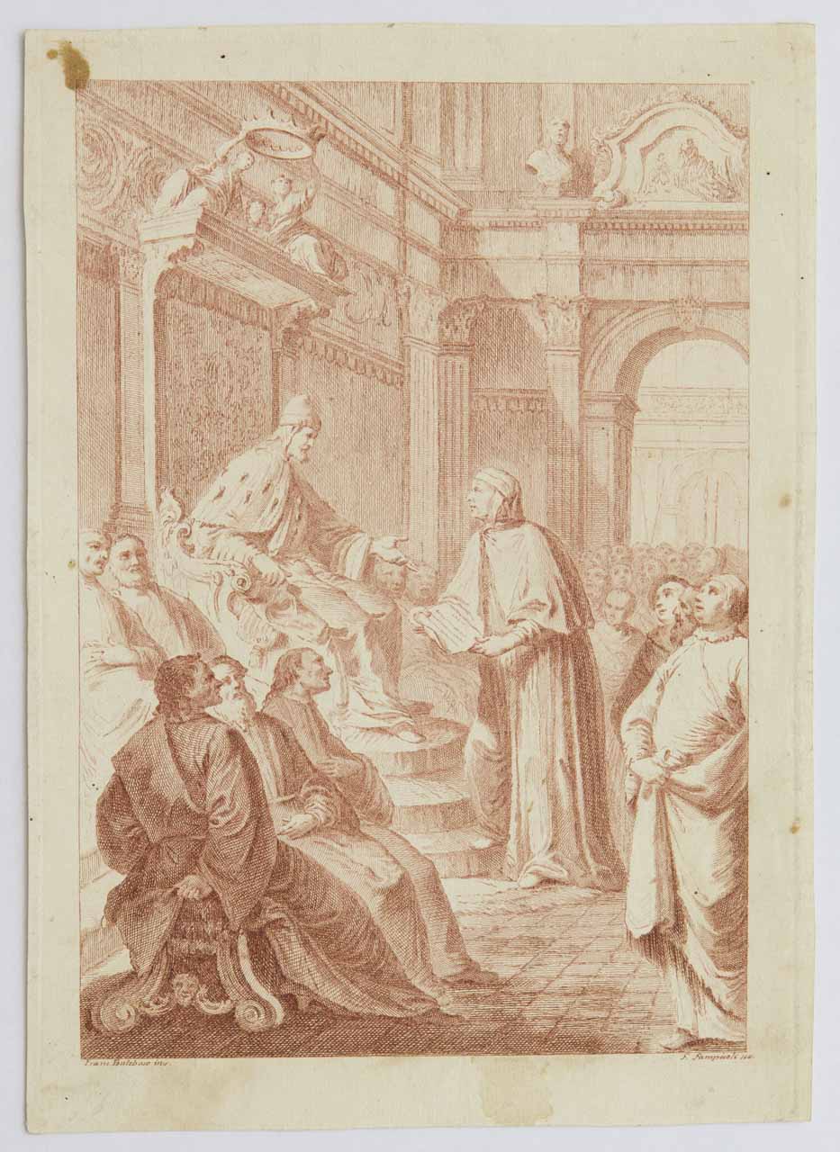 il Poeta dinanzi al Doge (stampa, serie) di Giampiccoli Giuliano, Fontebasso Francesco - ambito veneto (metà XVIII)