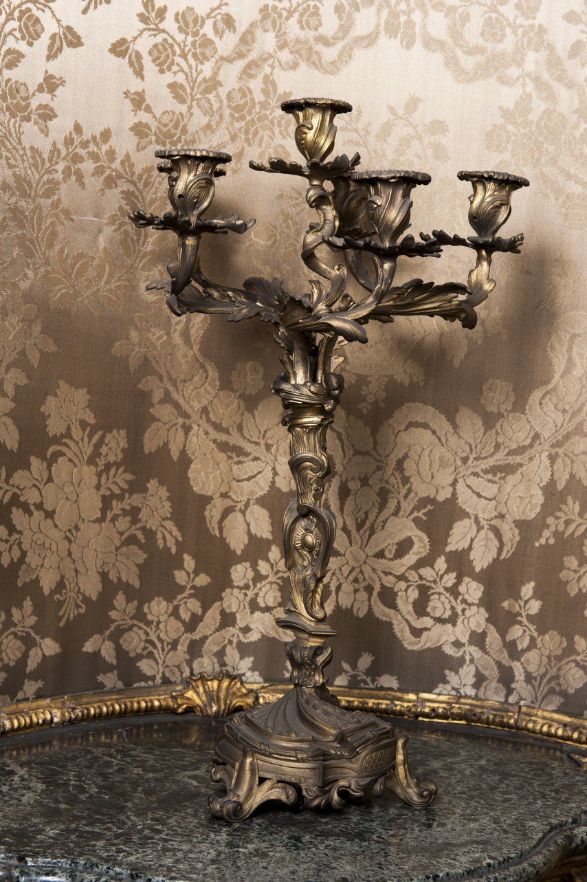 candelabro, serie - ambito piemontese (prima metà sec. XVIII)