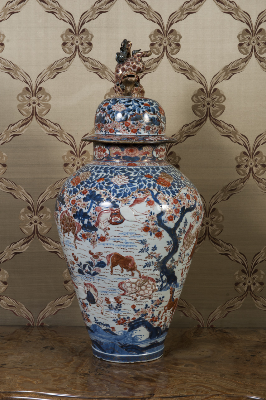 vaso con coperchio, coppia - manifattura giapponese (fine/ inizio secc. XVII - XVIII)