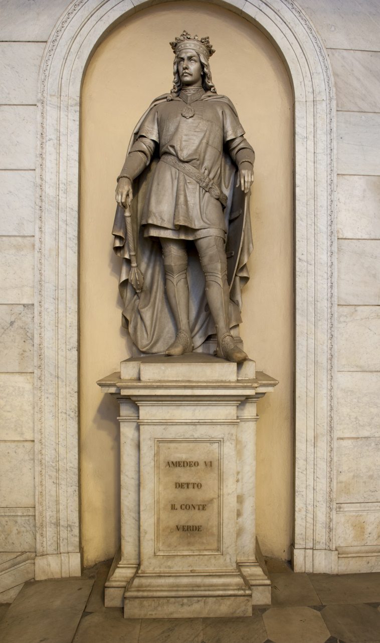 ritratto di Amedeo VI di Savoia (statua, opera isolata) di Simonetta Silvestro (terzo quarto sec. XIX)