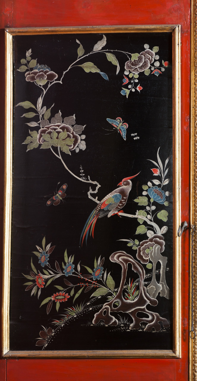 paesaggio con uccello (pannello dipinto, elemento d'insieme) di Juvarra Filippo, Massa Pietro (secondo quarto sec. XVIII)