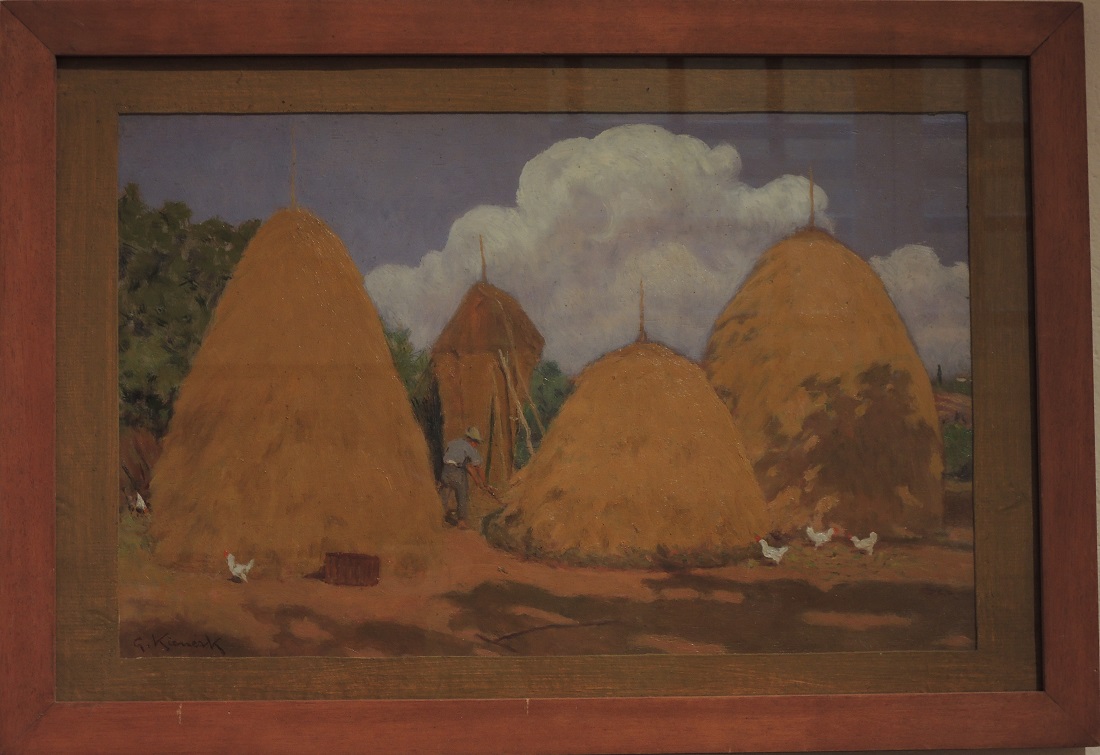 Aia del Grilli, Paesaggio campestre (dipinto) di Giorgio Kienerk (sec. XX)