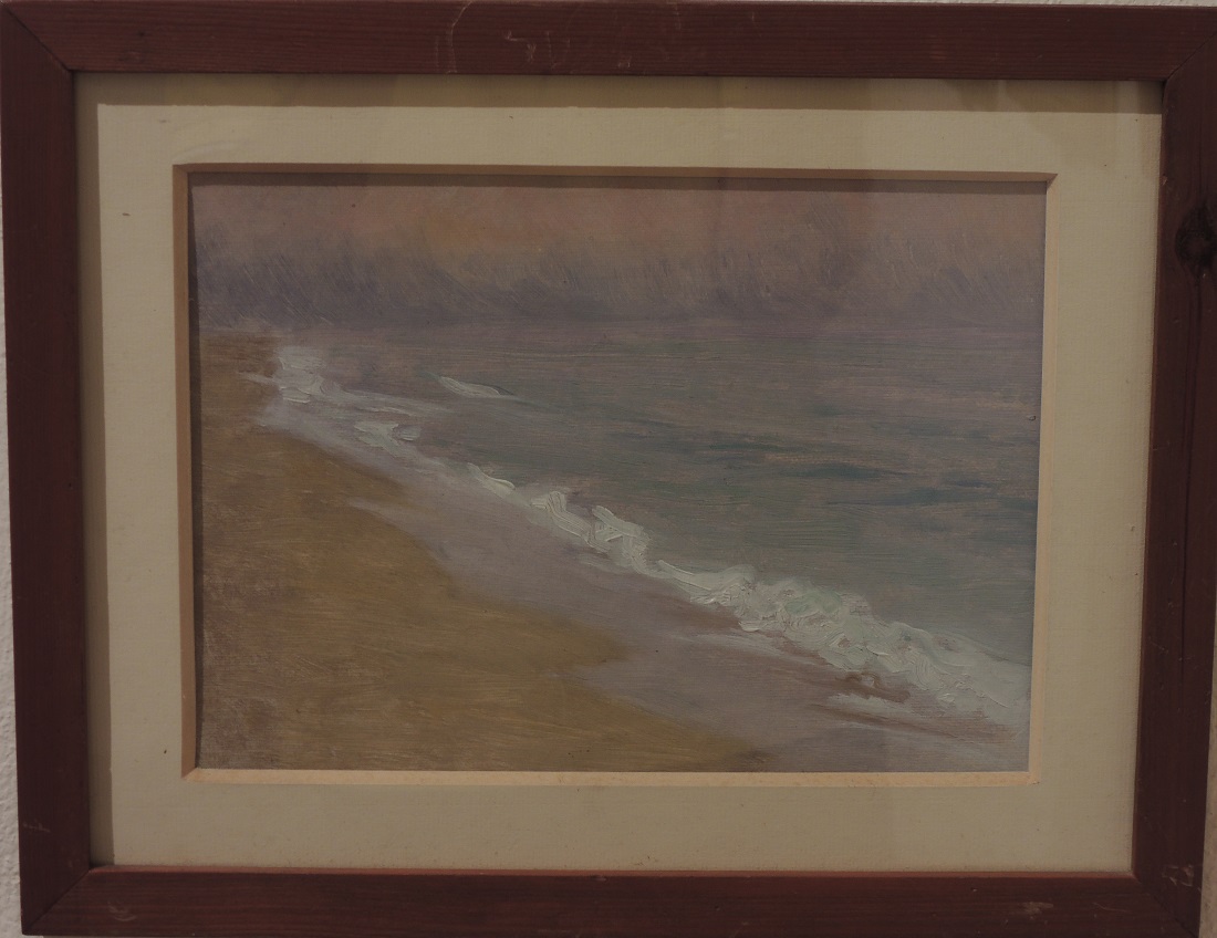 Marina, Paesaggio marino (dipinto) di Kienerk Giorgio (sec. XX)
