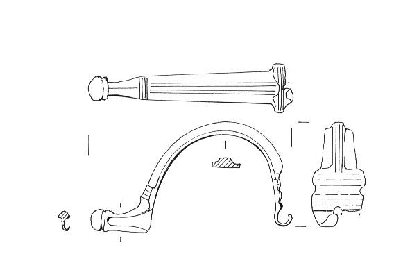 fibula “tipo Aucissa”, Feugère 1985, tipo 22b2 (I a.C. - I d.C)