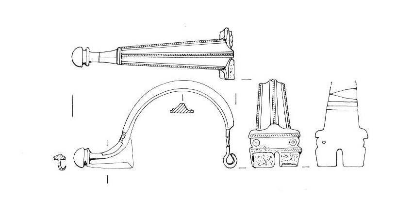 fibula “tipo Aucissa”, Feugère 1985, tipo 22b2 (I a.C. - I d.C)