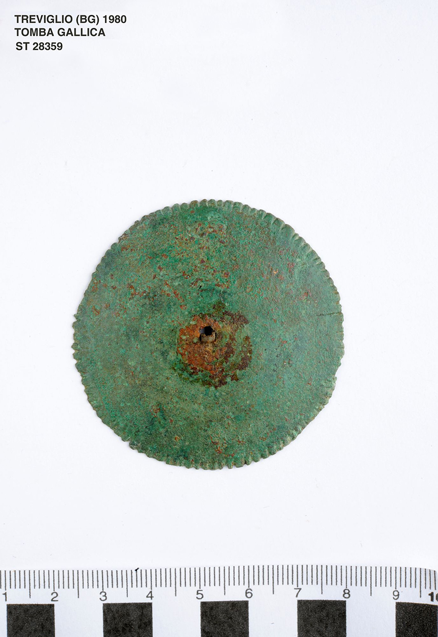guarnizione decorativa, a disco - Tardo La Tène (metà I a.C)