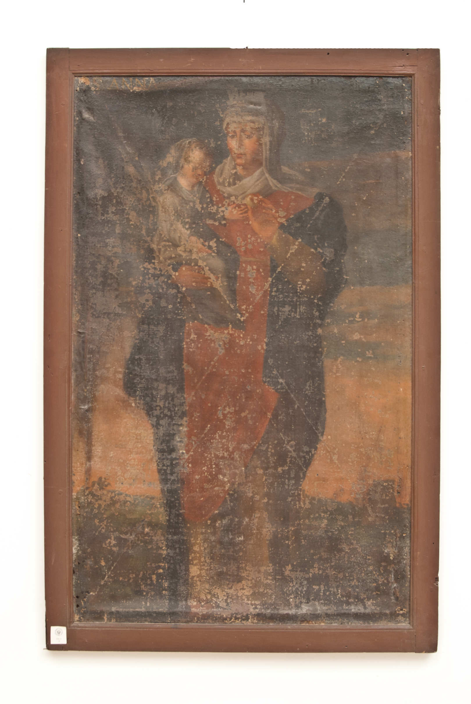 SANT’ANNA CON MARIA BAMBINA (dipinto - dipinto su tela, opera isolata) di Ignoto (maniera) - ambito Italia meridionale (XVIII)