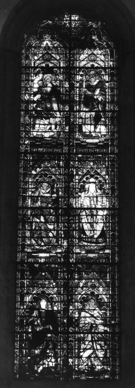 Santi (vetrata) di Gaddi Agnolo (attribuito), Leonardo di Simone (attribuito) (sec. XIV)
