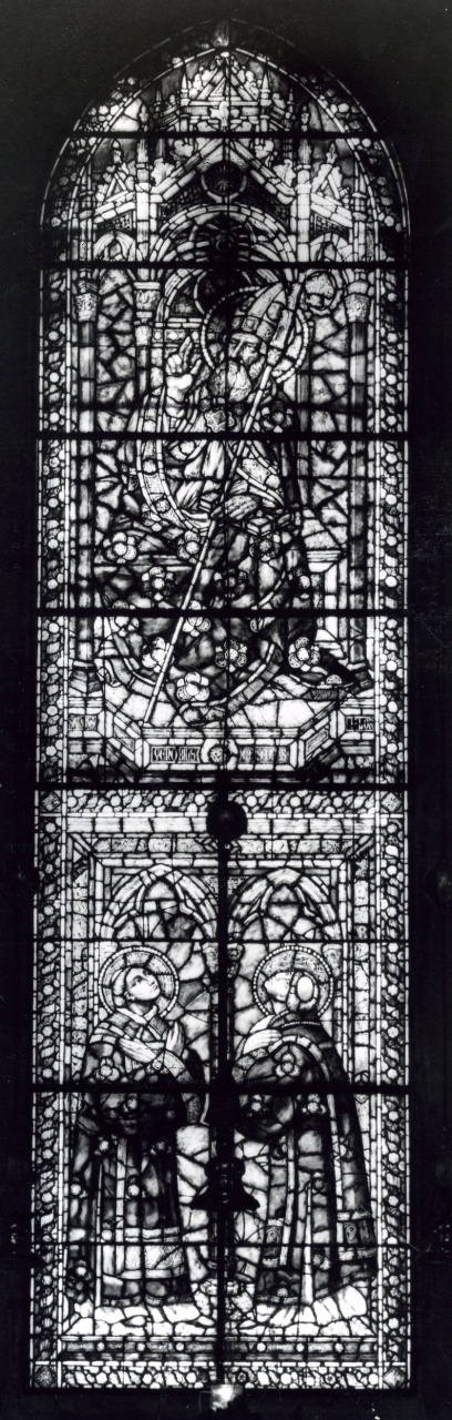 San Zanobi/ Sant' Eugenio/ San Crescenzio (vetrata) di De Matteis Ulisse (secc. XIX/ XX)