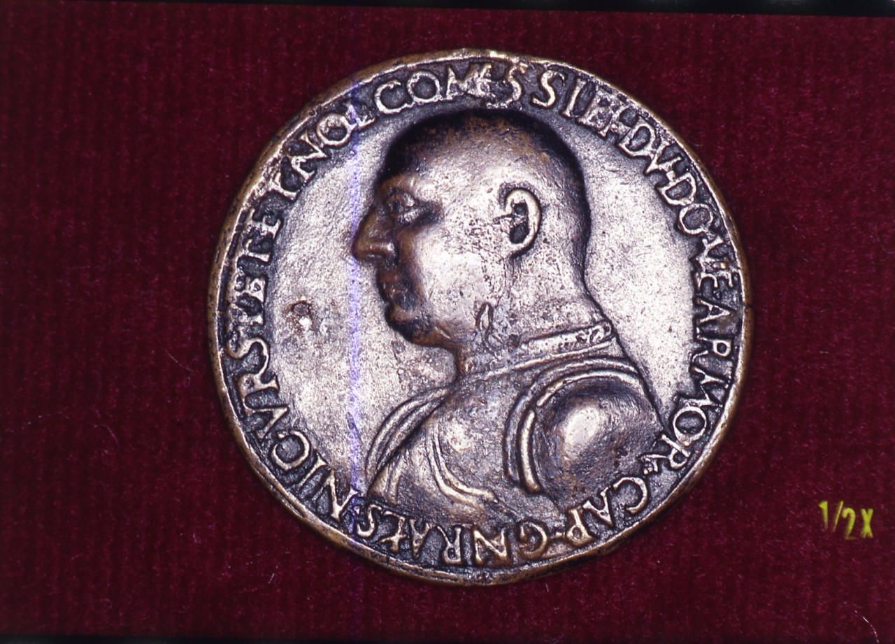 ritratto di Niccolò Orsini (medaglia) di Foppa Cristoforo detto Caradosso (maniera) (fine/ inizio secc. XV/ XVI)