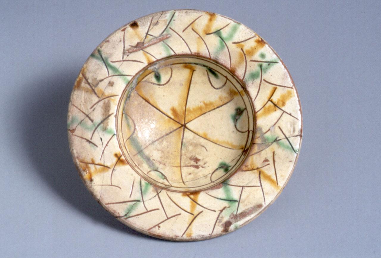 motivo decorativo geometrico (tondino) - manifattura Italia centro-settentrionale (secc. XIV/ XV)