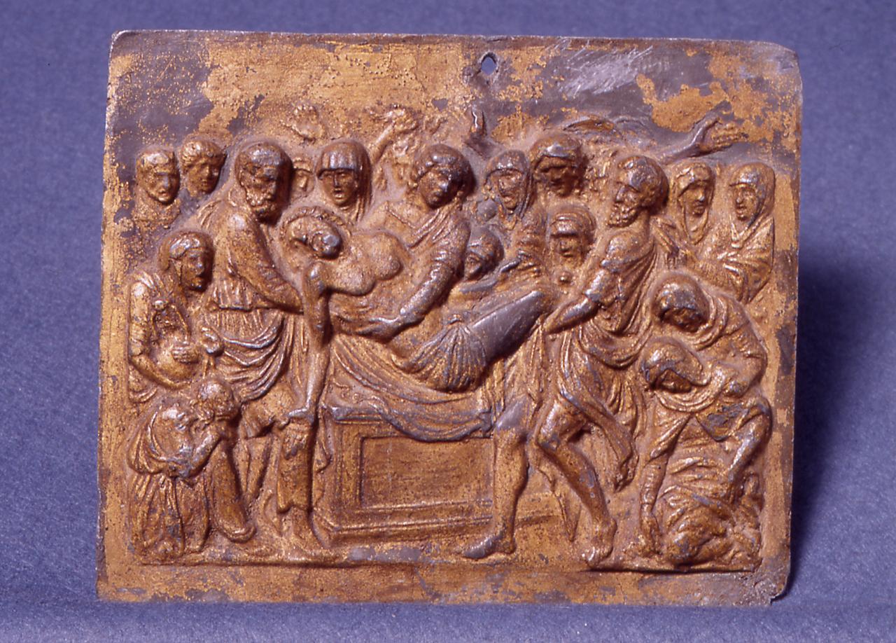deposizione di Cristo nel sepolcro (placchetta) di Briosco Andrea (sec. XVI)