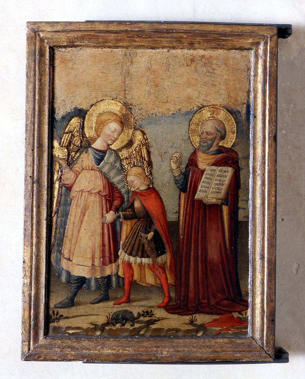 Raffaele arcangelo, Tobiolo, San Girolamo (dipinto) di Neri di Bicci (sec. XV)
