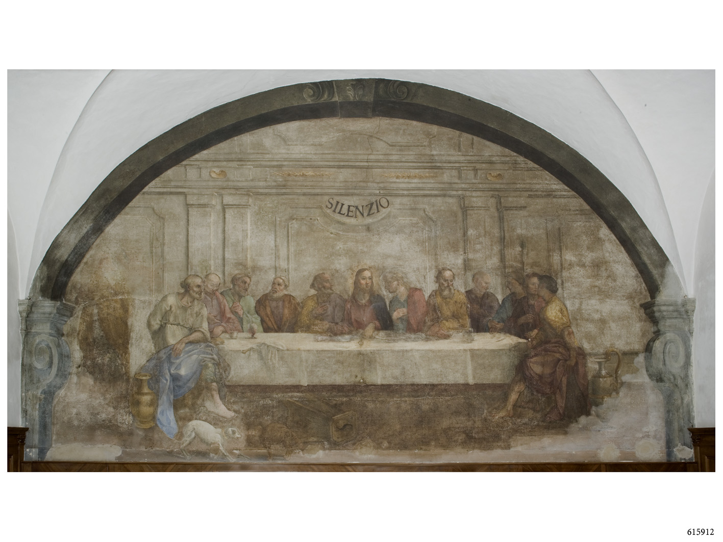 ultima cena (dipinto) - ambito fiorentino (sec. XVI)