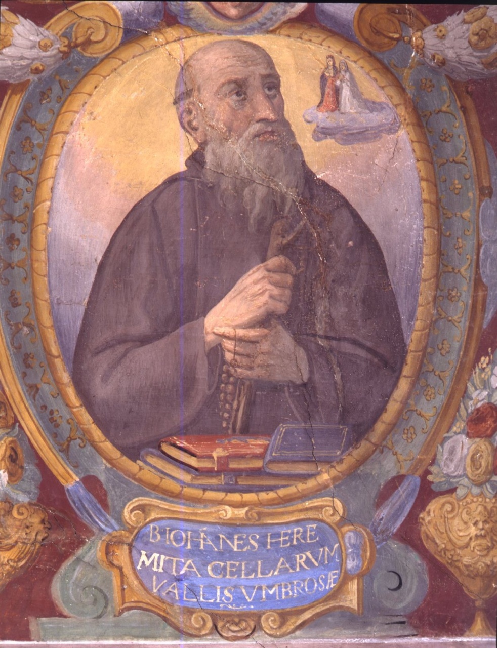 Beato Giovanni Eremita (dipinto murale) di Barbatelli Bernardino detto Poccetti (scuola) (sec. XVI)