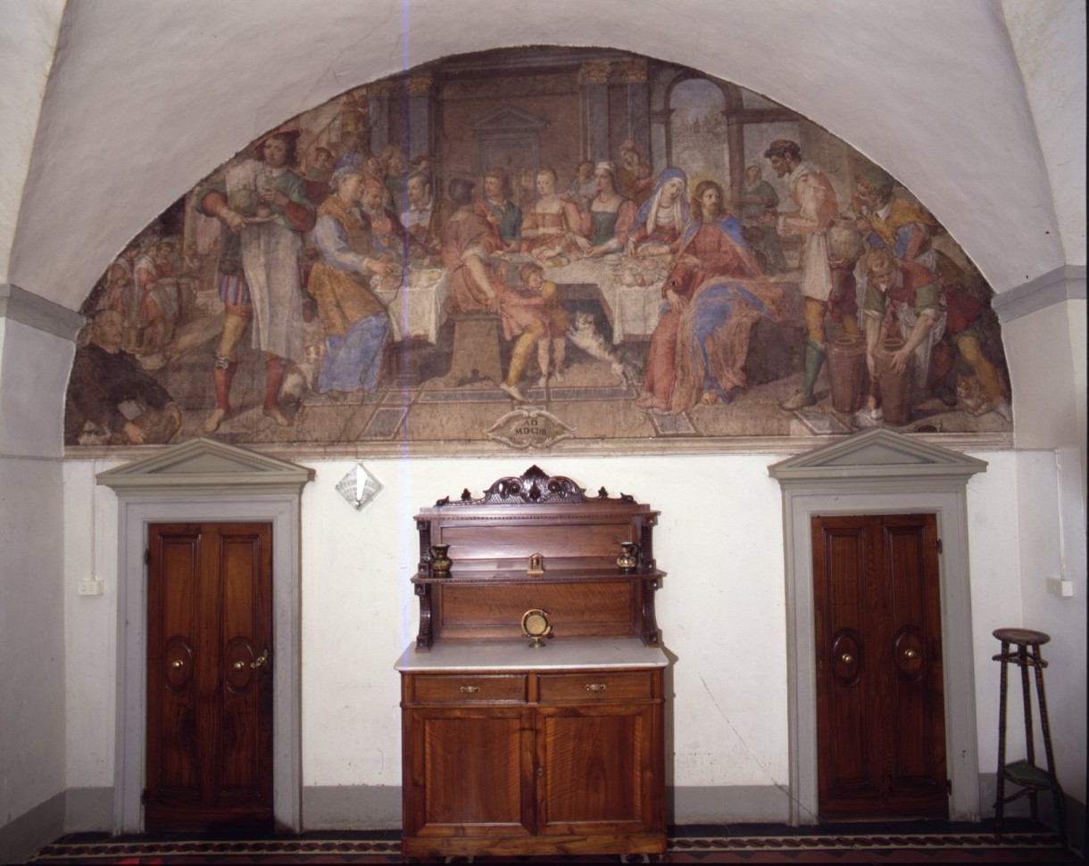 nozze di Cana (dipinto murale) di Barbatelli Bernardino detto Poccetti (sec. XVII)