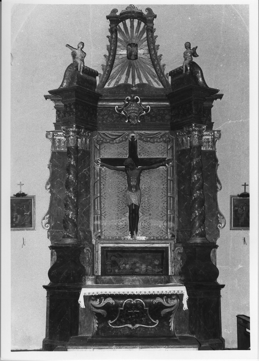 mostra d'altare, complesso decorativo - bottega umbra (sec. XIX)