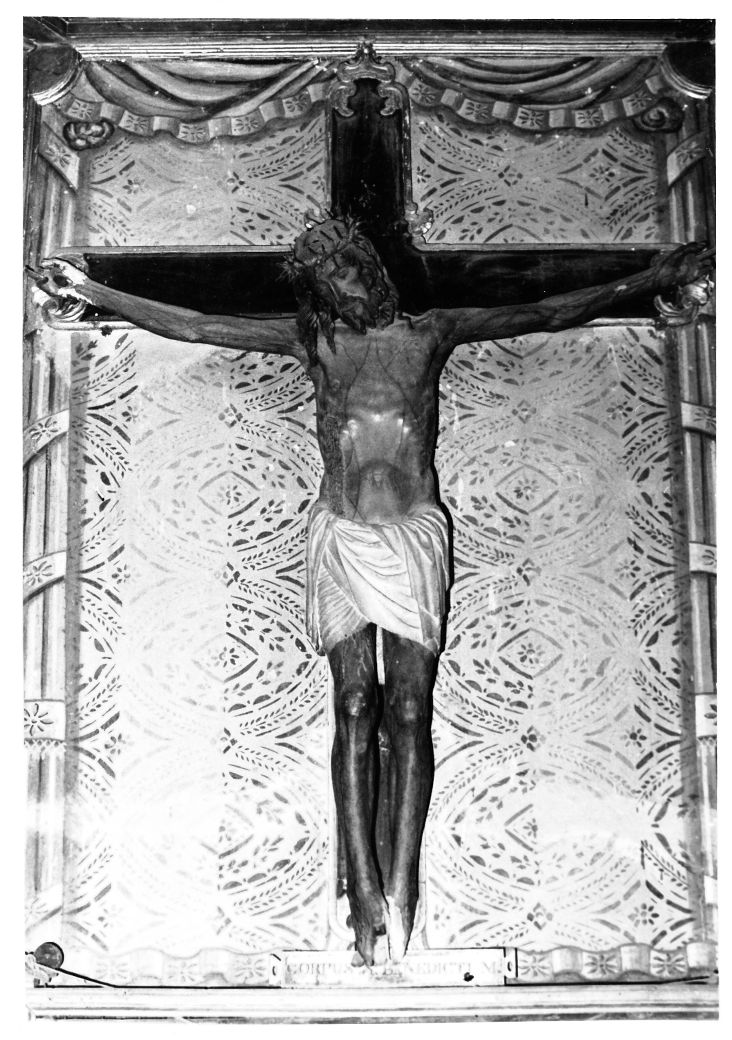 Cristo crocifisso (crocifisso, elemento d'insieme) - bottega umbra (sec. XV)