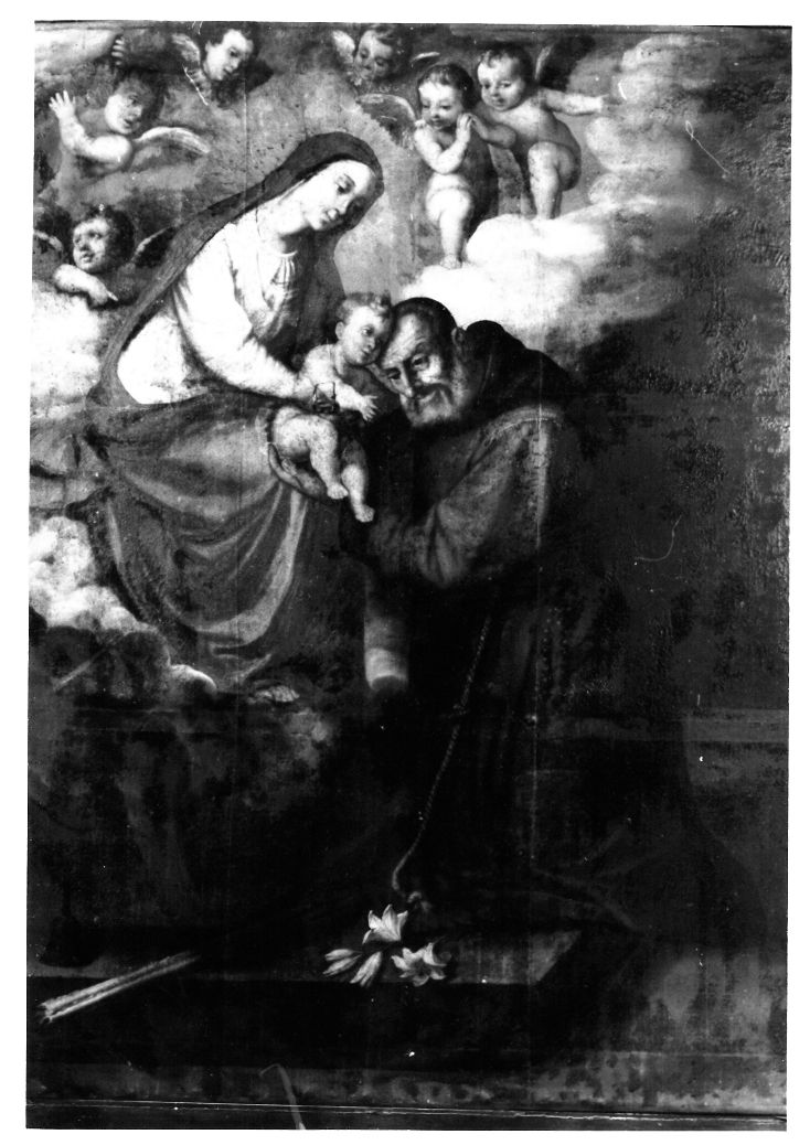 San Felice in adorazione del Bambino (dipinto, opera isolata) di MASSI??? (attribuito) (XVII)