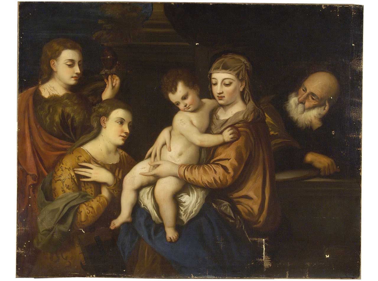 Madonna con Bambino e Santi (dipinto) - ambito veneto (prima metà sec. XVII)