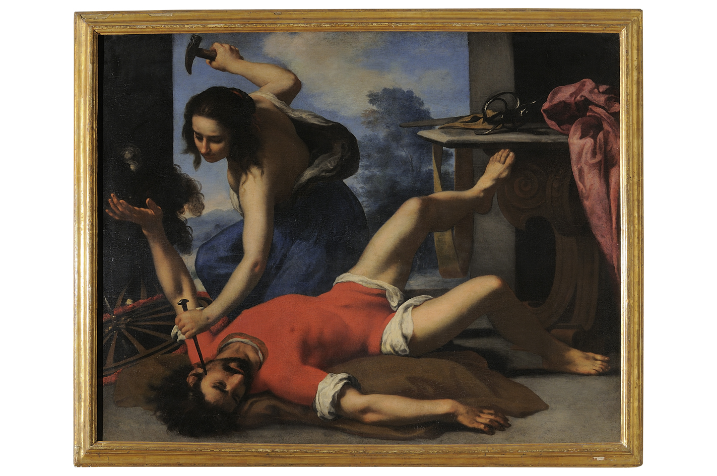 Giaele uccide Sisara addormentato (dipinto) di Ficherelli Felice detto il Riposo (metà sec. XVII)