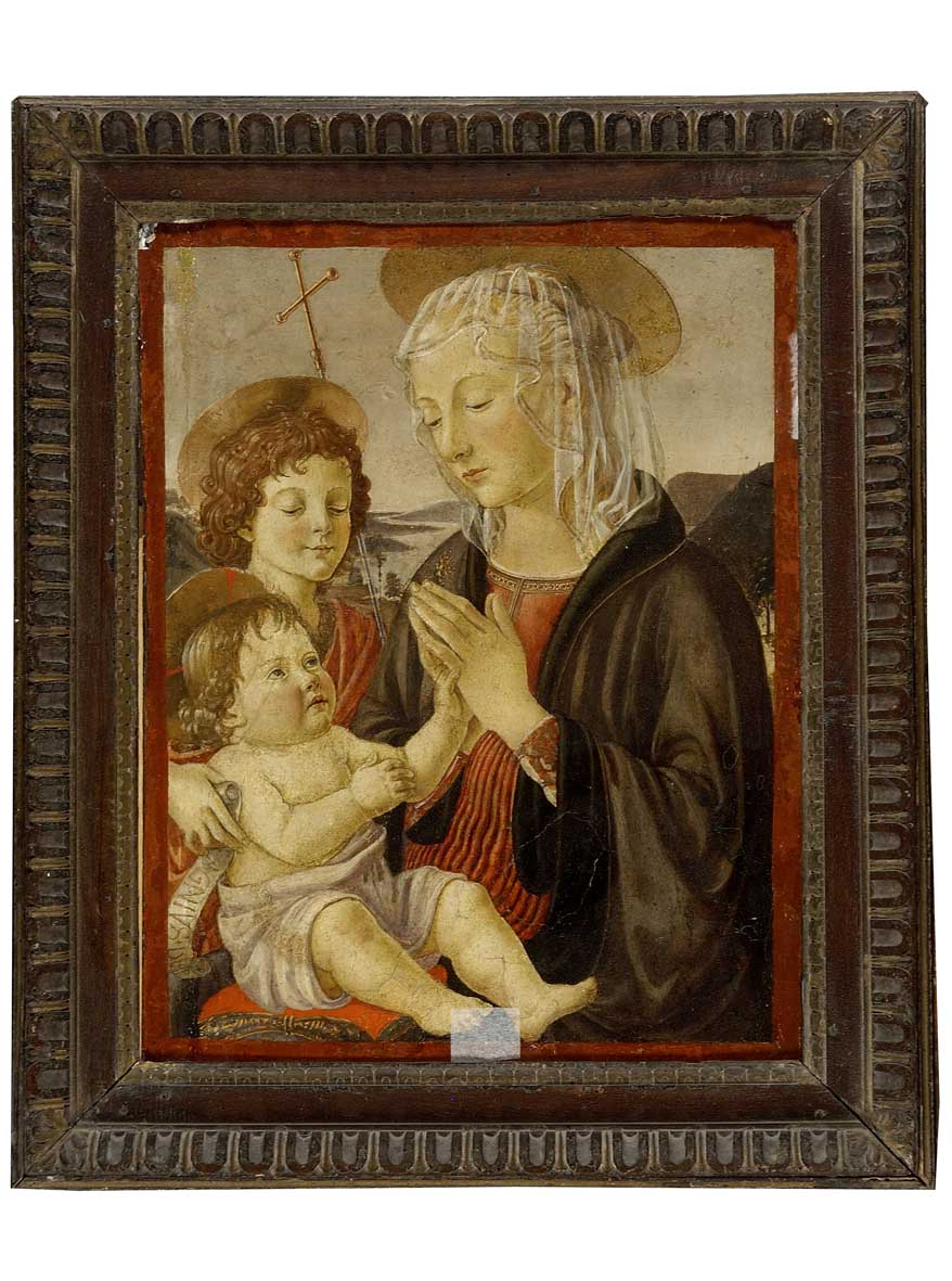 Madonna con Bambino e San Giovannino (dipinto) - ambito fiorentino (primo quarto sec. XVI)