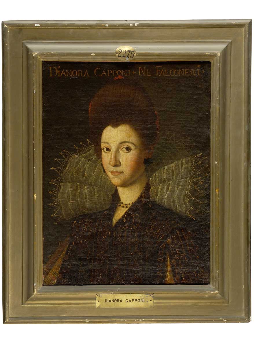 ritratto di Dianora Capponi nei Falconieri (dipinto) - ambito fiorentino (fine sec. XVI)