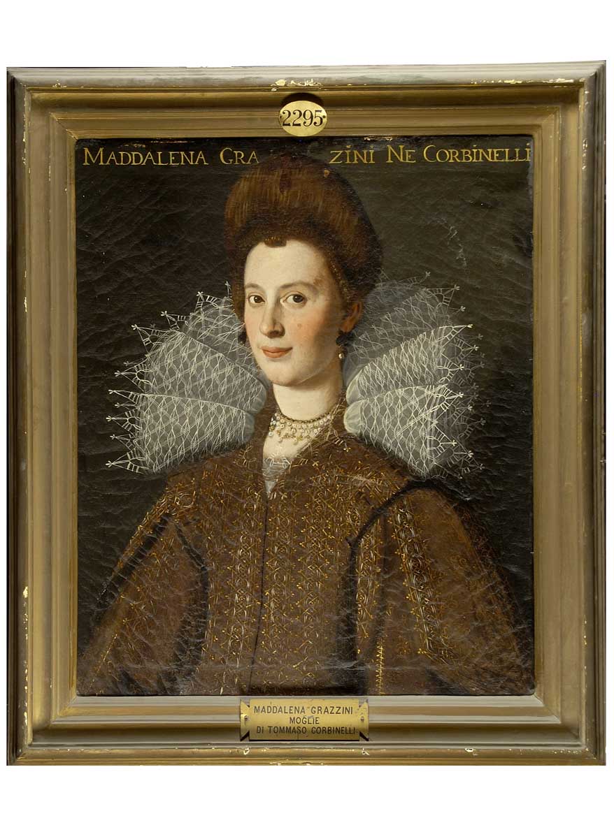 ritratto di Maddalena Grazzini nei Corbinelli (dipinto) - ambito fiorentino (fine sec. XVI)