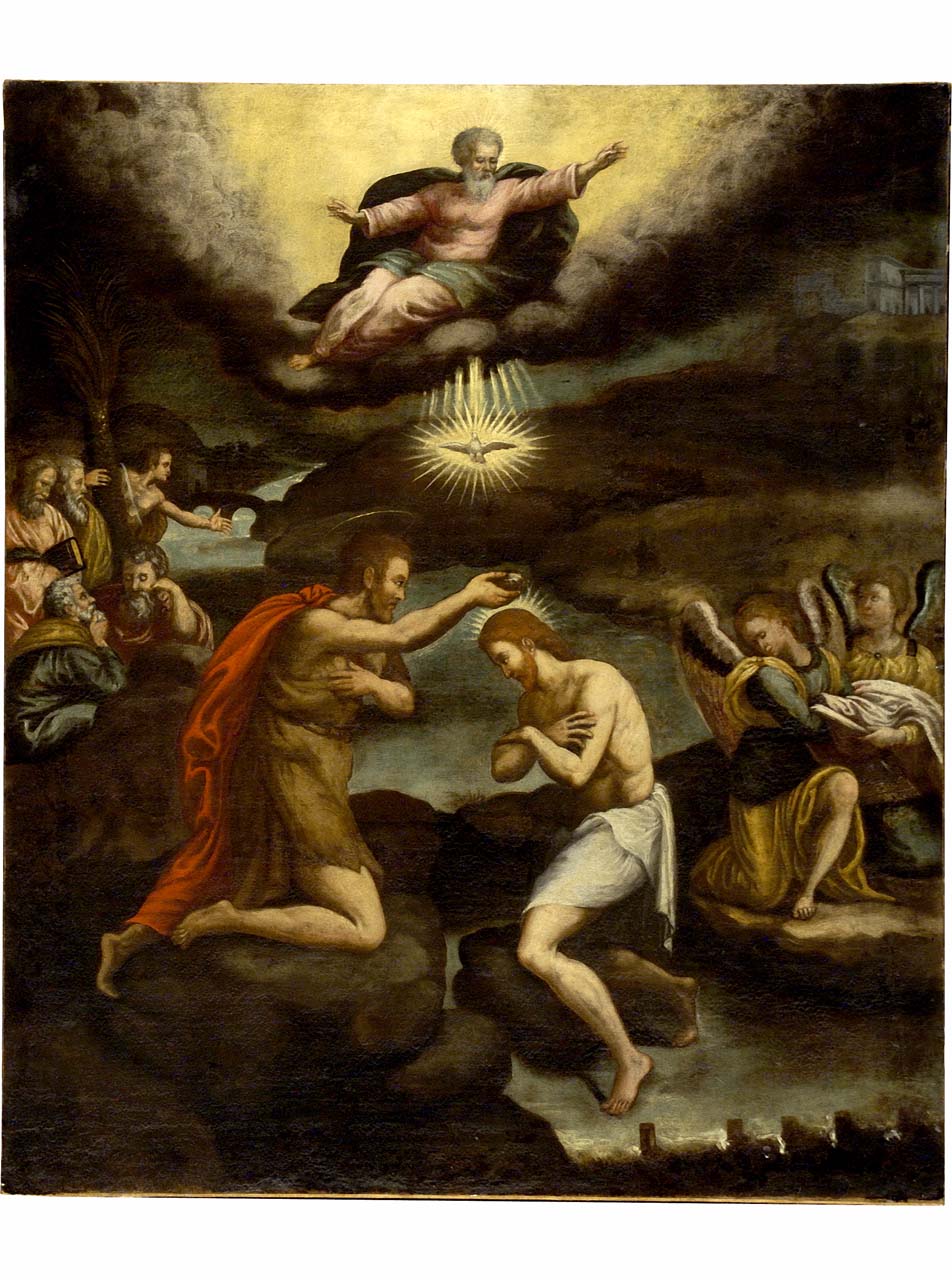 battesimo di Cristo (dipinto) - ambito fiorentino (seconda metà sec. XVI)