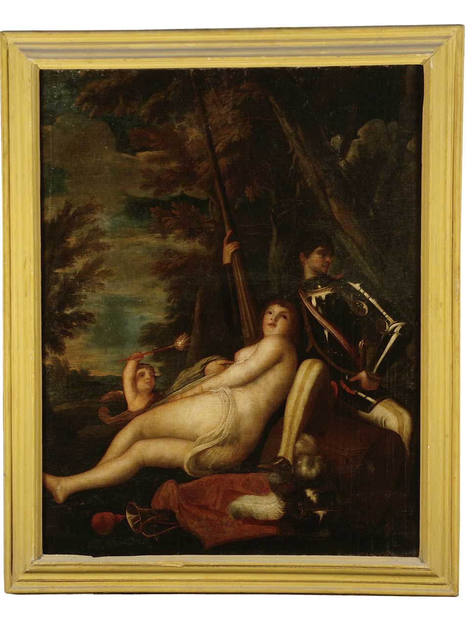 Venere e Marte (dipinto) di Varotari Alessandro detto il Padovanino (sec. XVII)