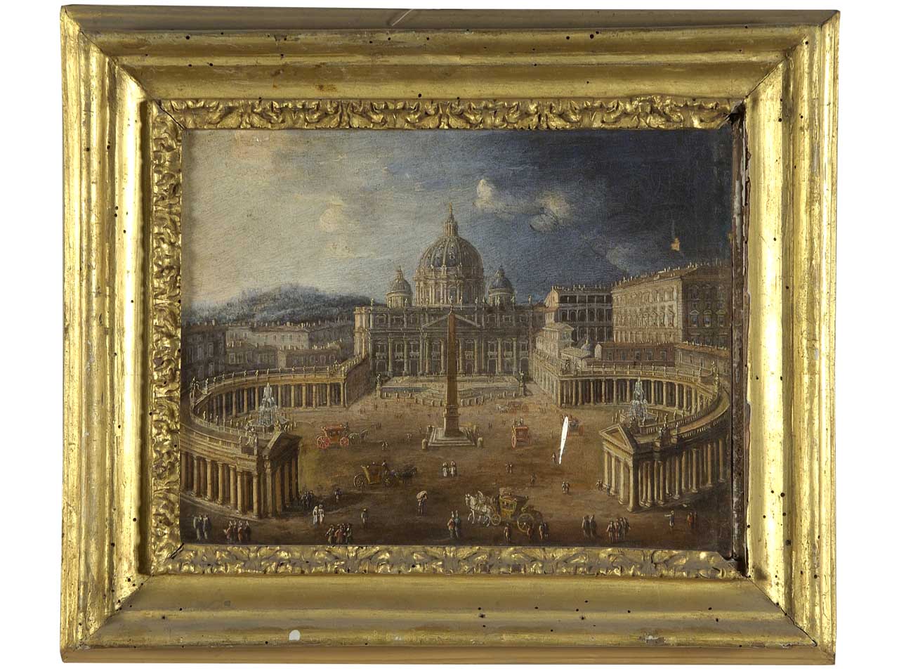 veduta di Piazza San Pietro (dipinto) - ambito italiano (sec. XVIII)