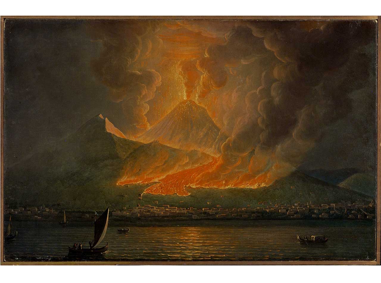 eruzione del Vesuvio del 1767 vista dal mare (dipinto) di Patch Thomas (seconda metà sec. XVIII)