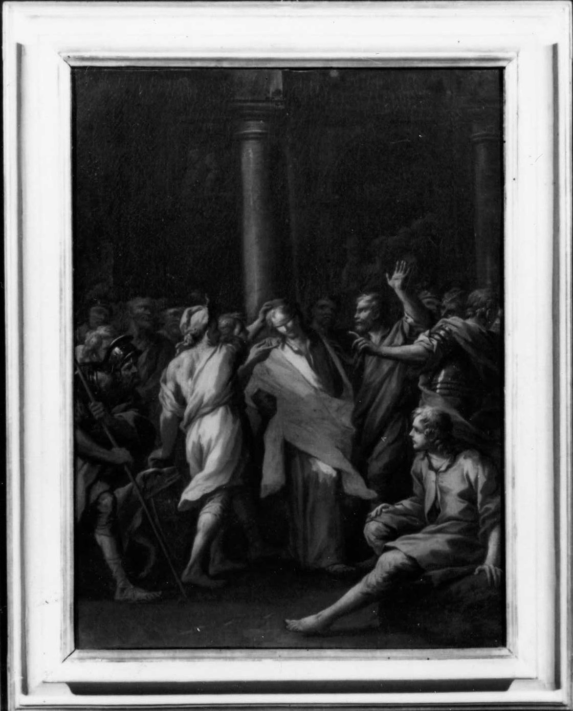 Cristo alla colonna (dipinto) di Cinqui Giovanni (bottega) (primo quarto sec. XVIII)